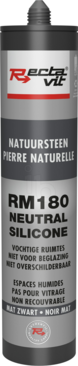 RM 180 Natuursteen (Neutral Silicone) - 310 ml - Mat Zwart
